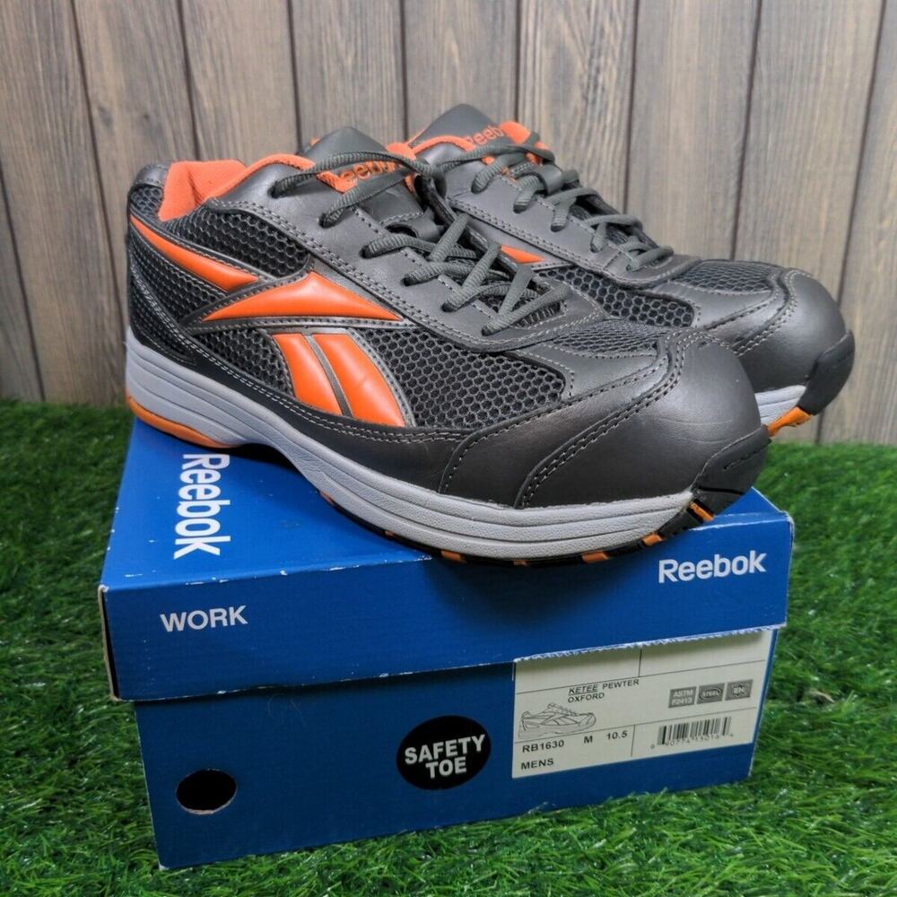 Reebok Work Ketee Pewter Oxford Safety Toe Construction‎ Warehouse Sneaker 10.5